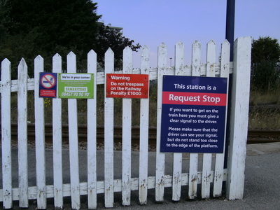Notices at New Clee station
