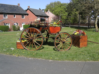 Old carriage in Station Road (south)