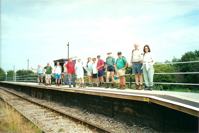 Ramblers at Barrow Haven station