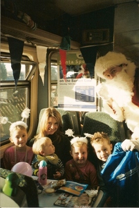 Santa on the train